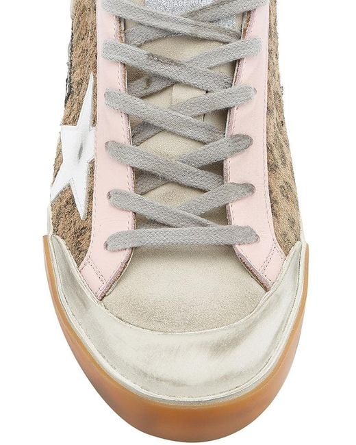 Golden Goose Deluxe Brand Brown Super-star Penstar Leopard-print Suede And Leather Sneakers