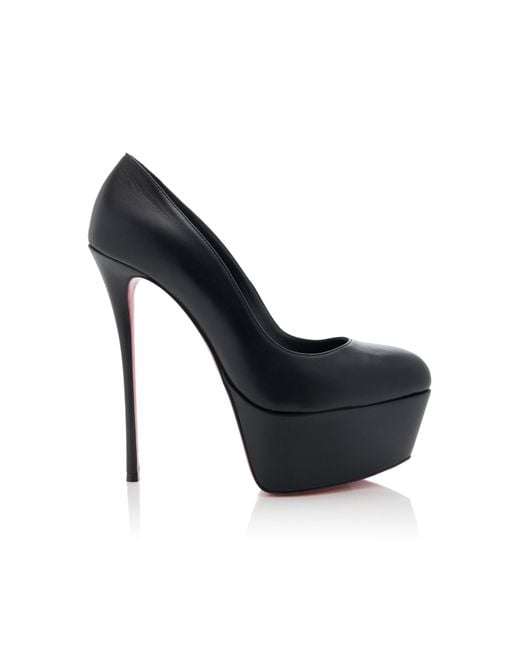 Christian Louboutin Black Dolly Alta 160mm Leather Platform Pumps
