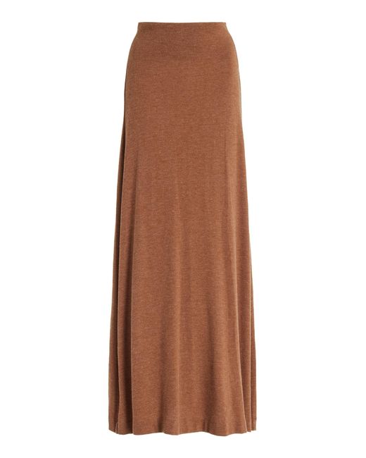 Leset Brown Lauren High-waisted Maxi Skirt