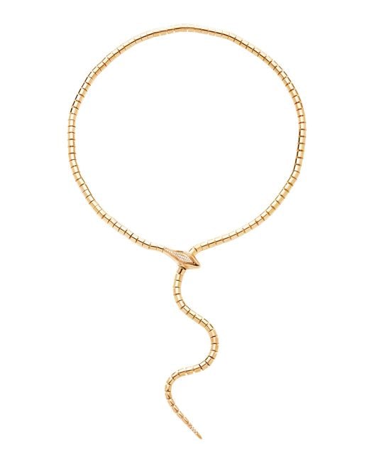 Sidney Garber Pink 18k Rose Gold Wrap Around Snake Necklace