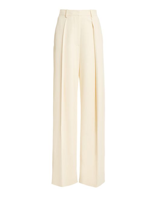 Victoria Beckham Pleated Cady Wide-leg 