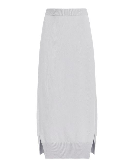 Barrie White Cashmere Skirt