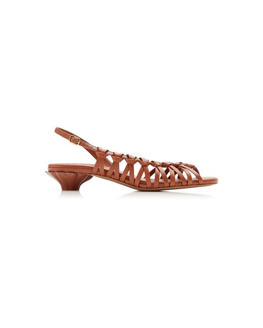 Chloé Pink Estra Knotted Leather Sandals