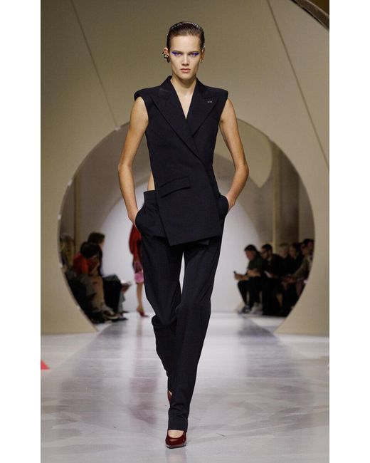 Givenchy Black Double-Breasted Wool Vest