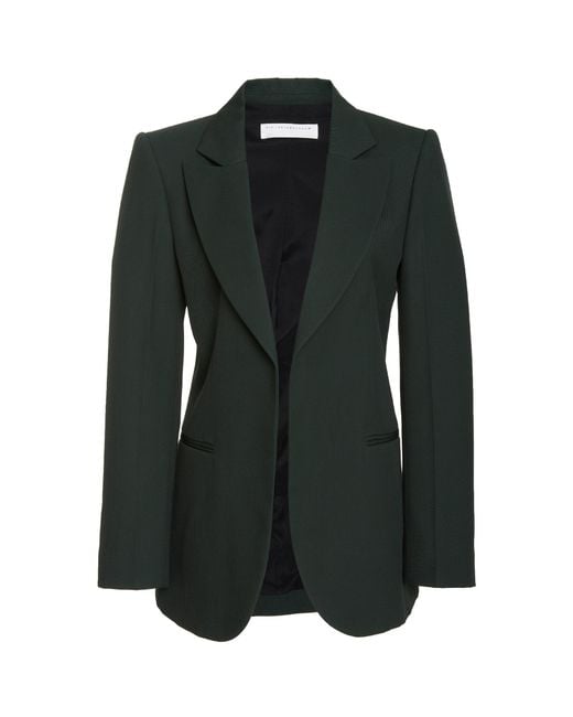 Victoria Beckham Green Single Breasted Tailored Jacket