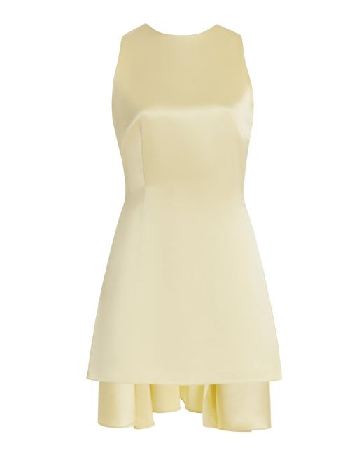 Alejandra Alonso Rojas Yellow Tailored Silk Mini Dress