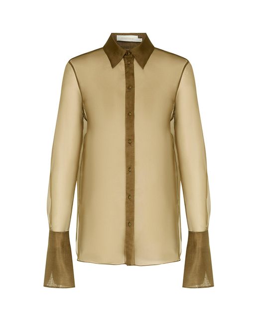Zimmermann Natural Clash Silk Organza Shirt