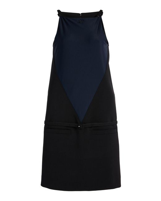 Courreges Blue V-Line Trapeze Mini Dress