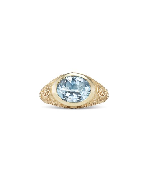 Marlo Laz Blue Southwestern 14K Aquamarine Ring