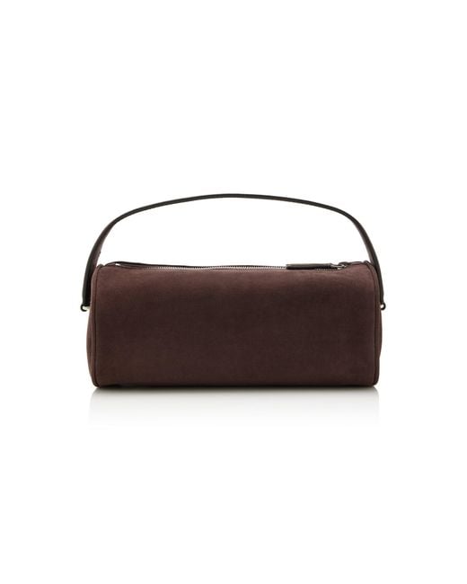The Row Black Round 90's Leather Top Handle Bag