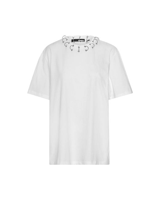 ROTATE BIRGER CHRISTENSEN White Ring-detailed Oversized Cotton Shirt