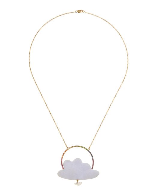 Annette Ferdinandsen Blue Daydreamer Cloud 18K Multi-Stone Necklace