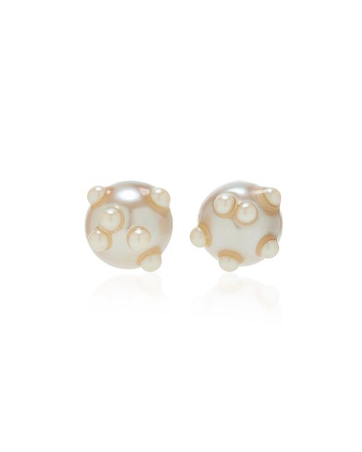 Isshi White Orb Earrings