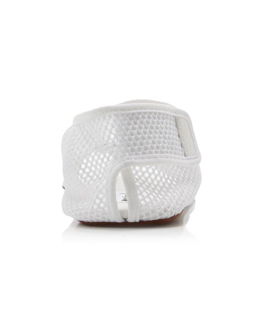 Alaïa White Flex Mesh Thong Sandals