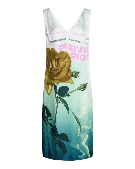 Dries Van Noten Green Delora Printed Midi Dress