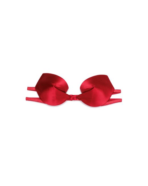 Tom Ford Red Silk Duchesse Strapless Evening Bra