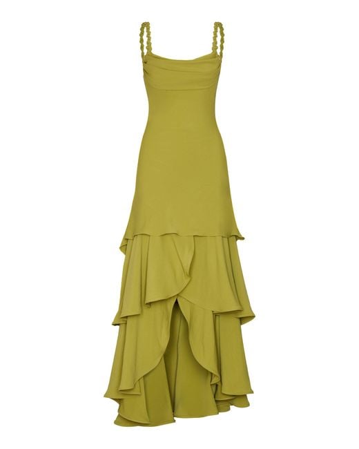 andres otalora green dress Tres PM Mini Dress/ Andres Otalora