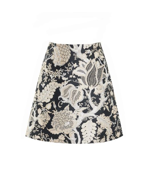 Carolina Herrera White Jacquard Mini Skirt