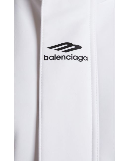 Balenciaga White Hourglass Nylon Ski Jacket