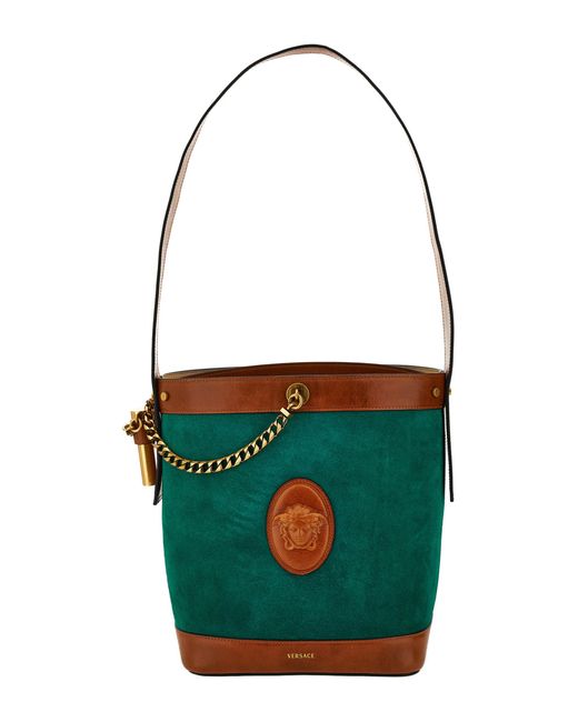 Versace Blue Small Bucket Bag