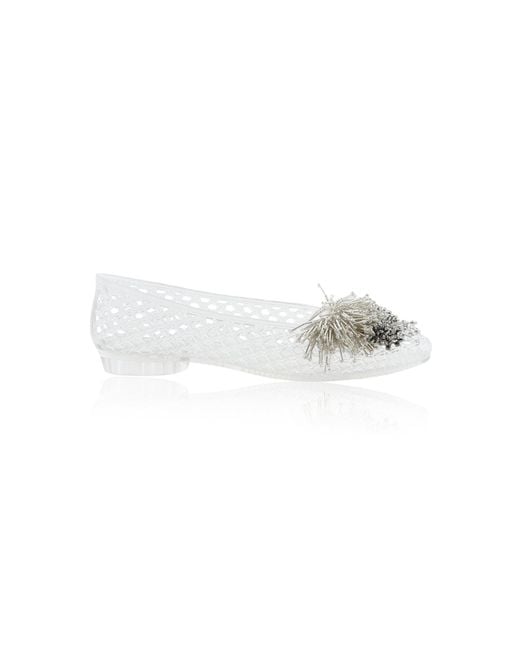 HEAVENLY JELLY White Revel Embellished Jelly Shoes