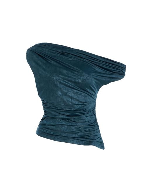 Significant Other Blue Exclusive Nala Off-The-Shoulder Ruched Jersey Top