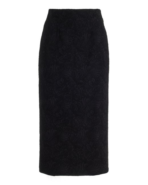 Mara Hoffman Black Maeve Organic Cotton Jacquard Midi Skirt