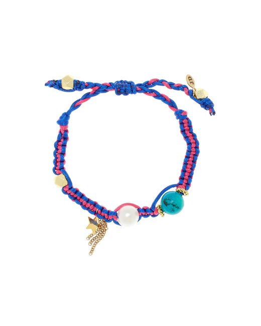 Joie DiGiovanni Blue Mediterranean Sunrise Knotted Silk Turquoise Necklace