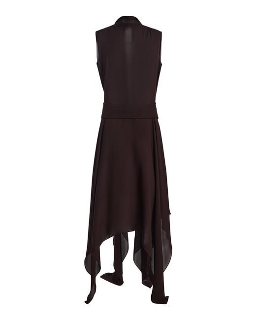 Kallmeyer Black Paulene Cummerbund Double Georgette Maxi Dress