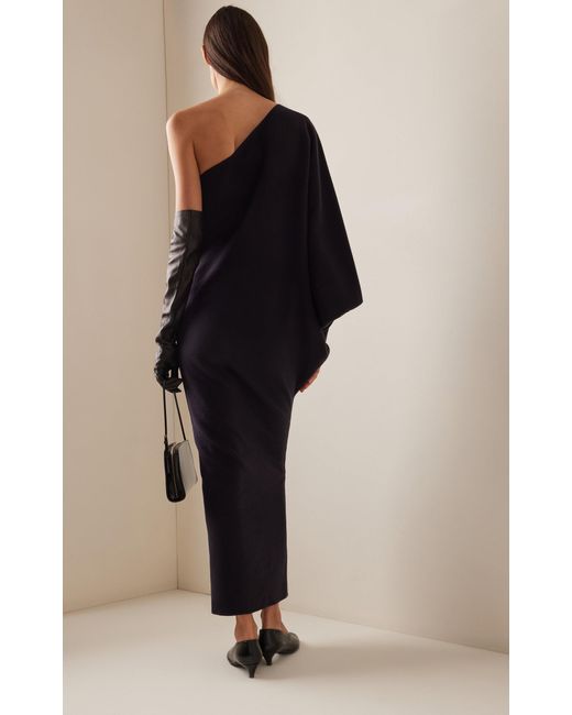 The Row Asymmetric Cashmere Maxi Dress in Black Lyst UK