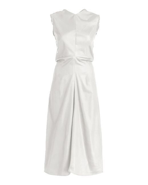 Proenza Schouler White Gretta Crepe Midi Dress