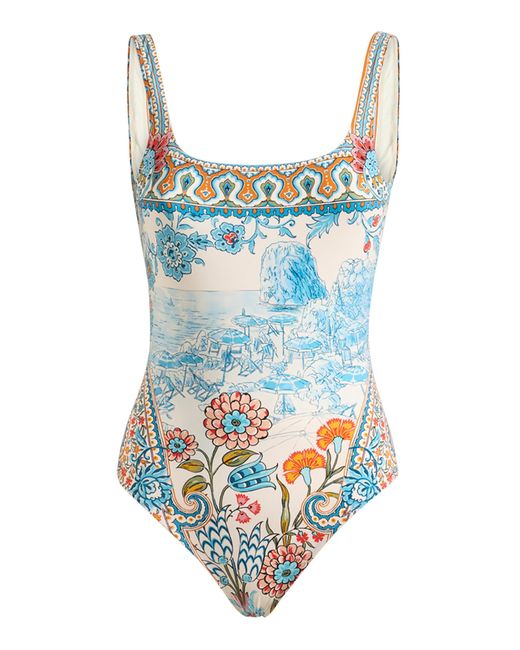 Etro Blue Printed One-Piece Swimsuit