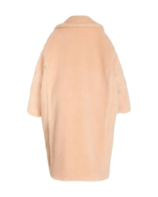 Max Mara Tedgirl Oversized Alpaca And Wool-blend Coat in Pink | Lyst