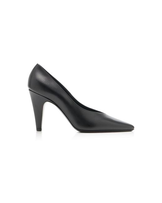 Alaïa Black Cone Laminated Leather Pumps