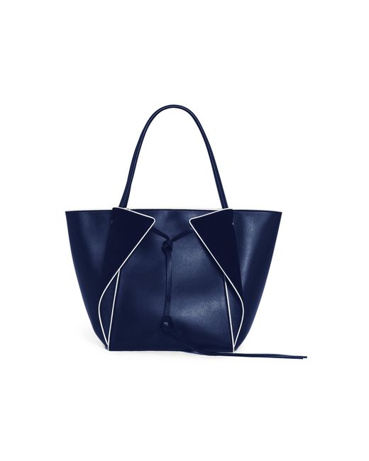 Gabriela Hearst Blue Marija Bag With Piping