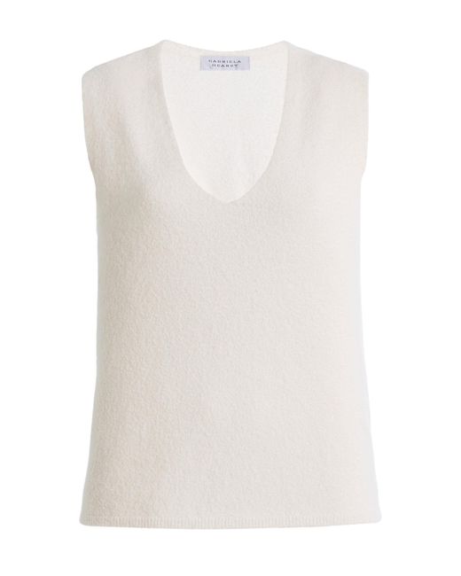 Gabriela Hearst White Scion Boucle Cashmere Top