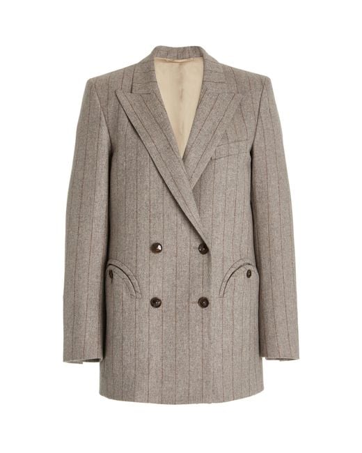 Blazé Milano Gray Ferien Stone Everyday Wool And Cashmere-blend Blazer