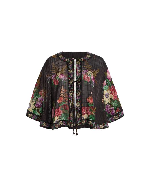 Sea Black Viktoria Cotton-Blend Floral Top