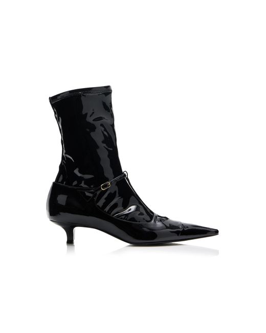 The Row Black Cyd Patent Leather Boots
