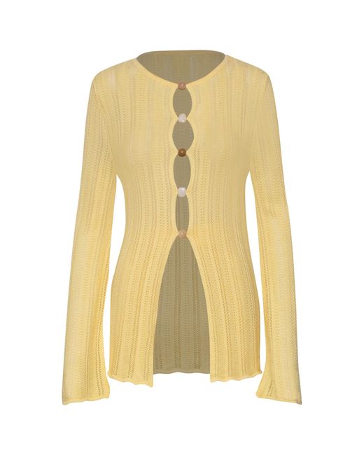 Baobab Yellow Corsica Cutout Knit Top