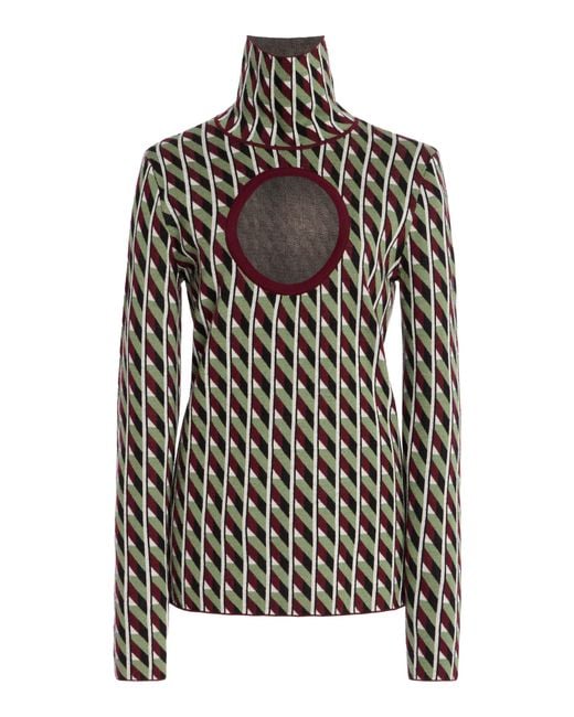 Zankov Black Georgina Cutout Merino Wool Top