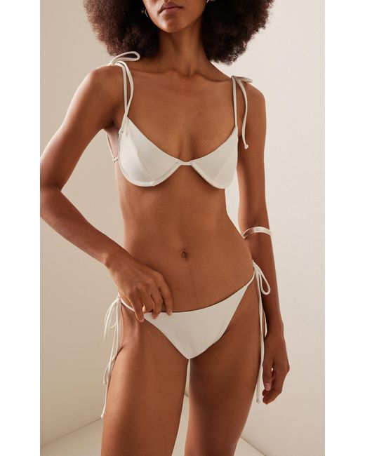 Mare Perpetua White August Balconette Bikini Top