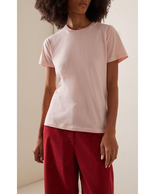 The Row Pink Blaine Cotton T-shirt