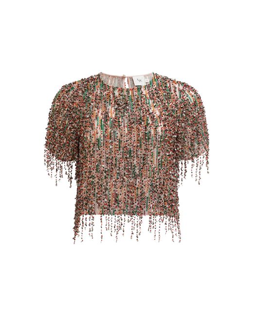 Aje. White Radieux Embellished Top