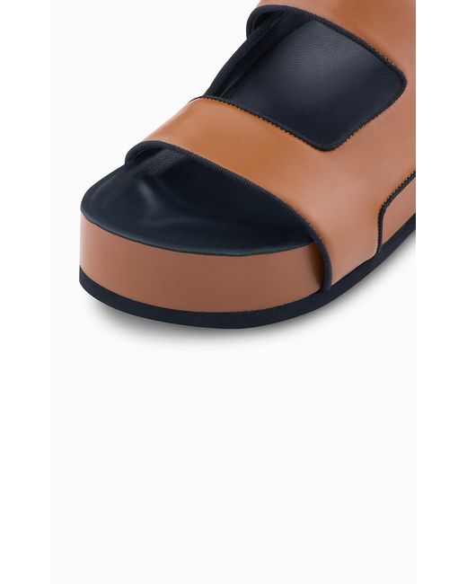 Neous Brown Cher Platform Leather Sandals