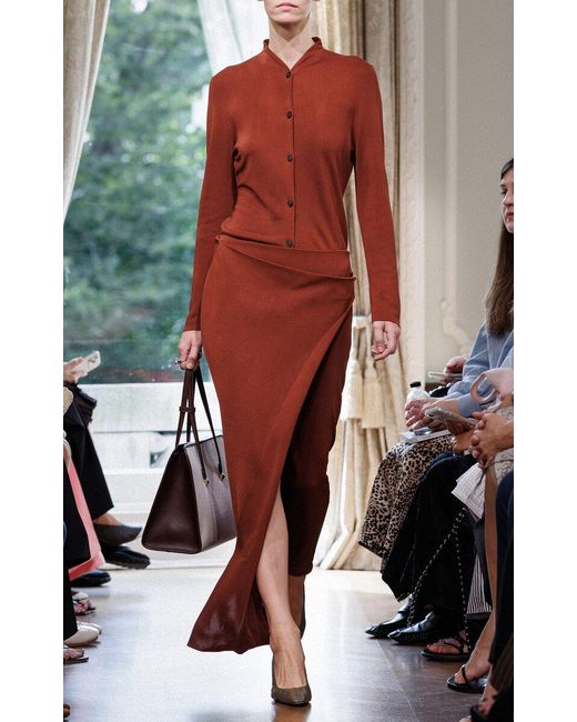Kallmeyer Red Jonah Wrap Maxi Skirt