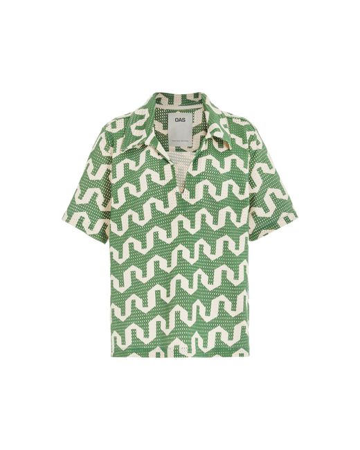 Oas Green Jaffa Knit Cotton Shirt