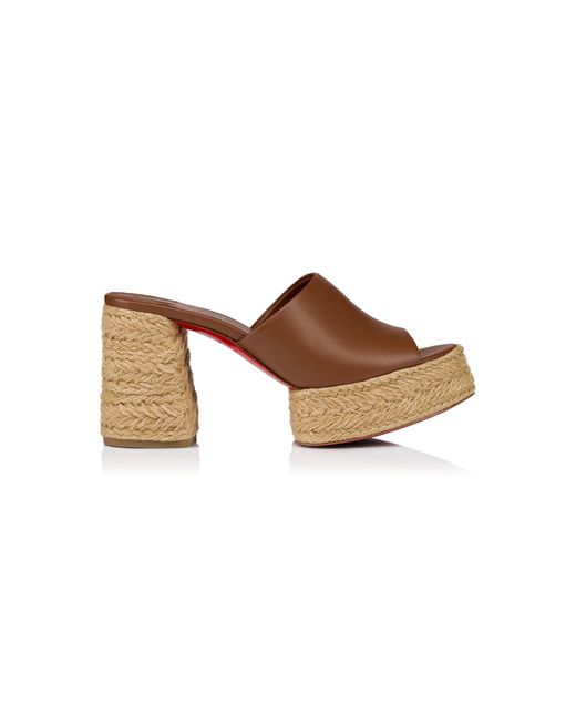 Christian Louboutin Brown Calakala 85 Leather Mule