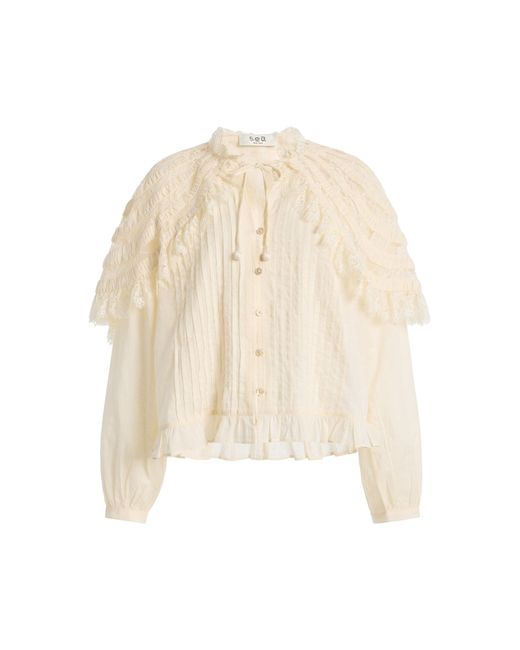 Sea Natural Margaret Cotton Capelet Top