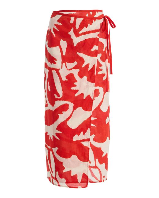 Sir Red Exclusive Cotton Voile Maxi Wrap Skirt